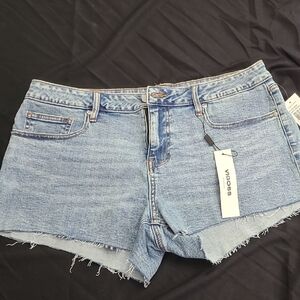 NWT Vigoss Blue Jean Shorts Distressed Cut-Off Style